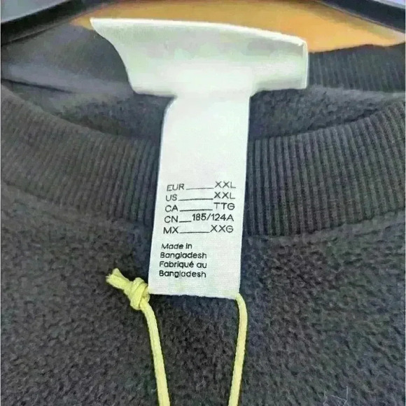 Men's H&M Move  Sweatshirt with Zipper Detail - size XXL NWT - Picture 4 of 7